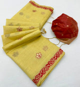 RajYog Hansini Soft Chanderi Silk Saree - Madhubani Print - 6 Pcs Set