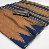 RajYog Kalamkari Chanderi Linen Saree - Weaving Border - Kazari Series - M.R. Saree Emporium