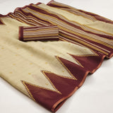 RajYog Kalamkari Chanderi Linen Saree - Weaving Border - Kazari Series - M.R. Saree Emporium