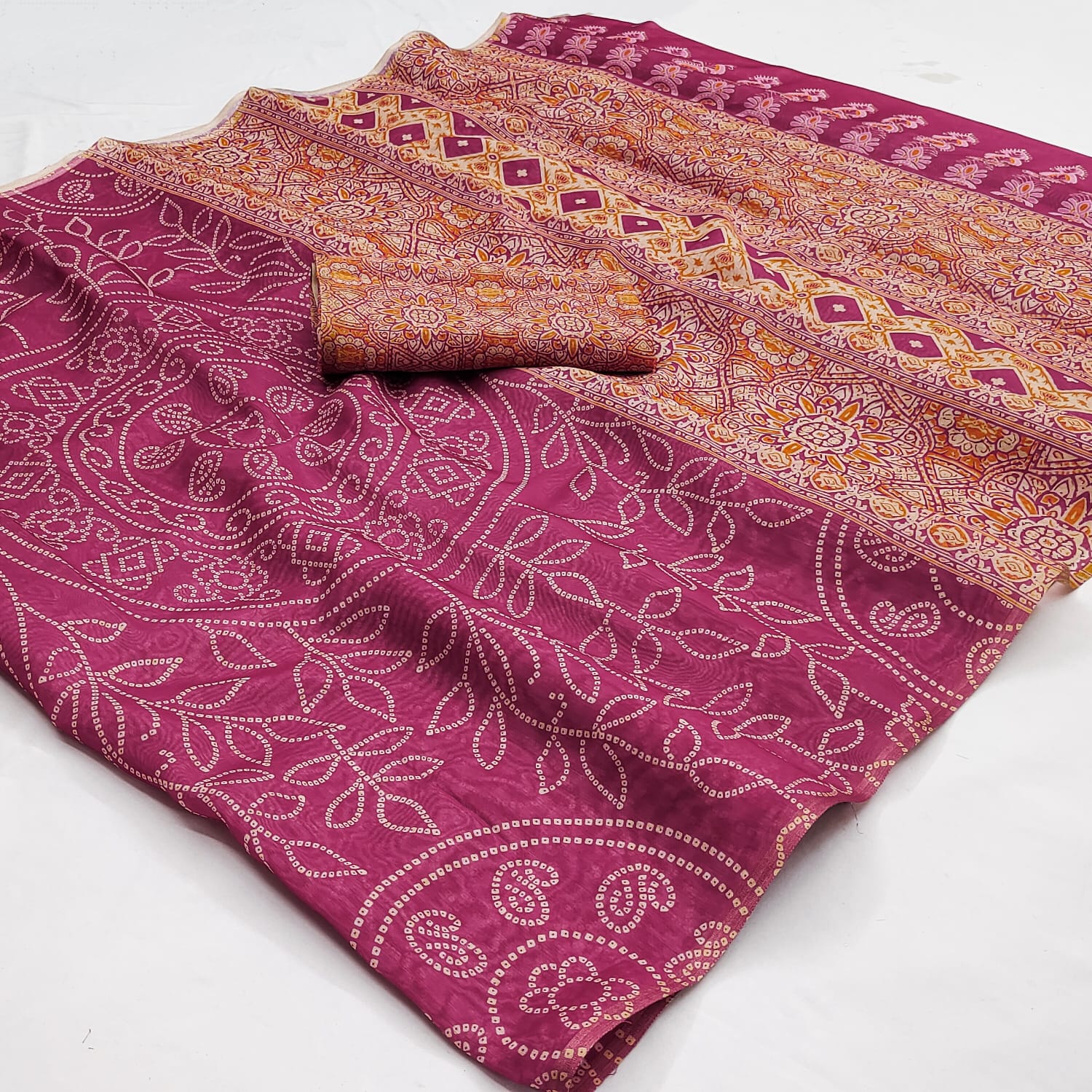 RajYog Kazari Series - Chanderi Kalamkari Saree Collection - M.R. Saree Emporium