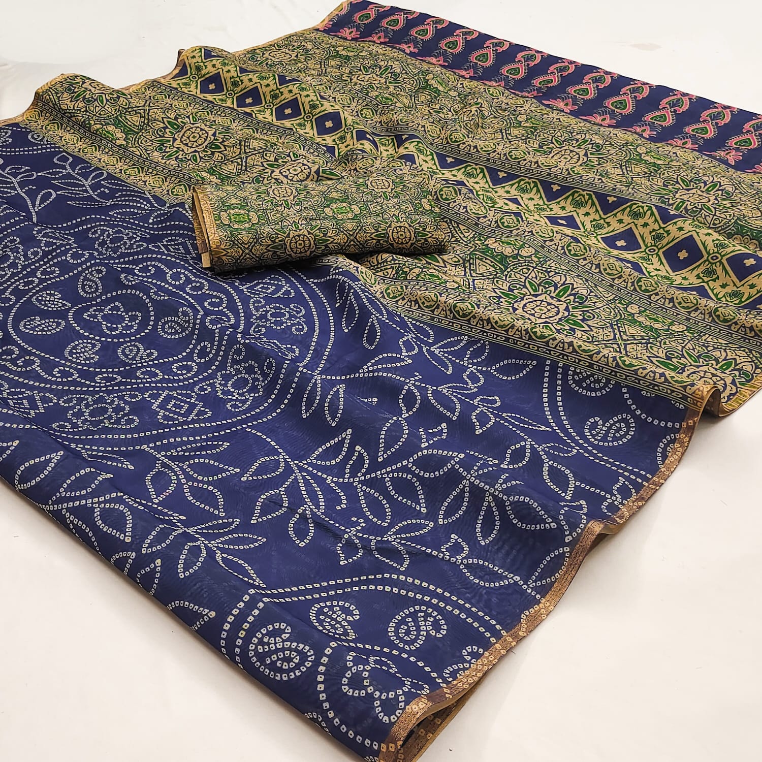 RajYog Kazari Series - Chanderi Kalamkari Saree Collection - M.R. Saree Emporium