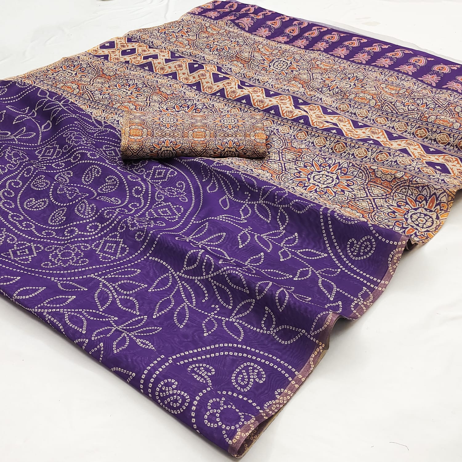 RajYog Kazari Series - Chanderi Kalamkari Saree Collection - M.R. Saree Emporium