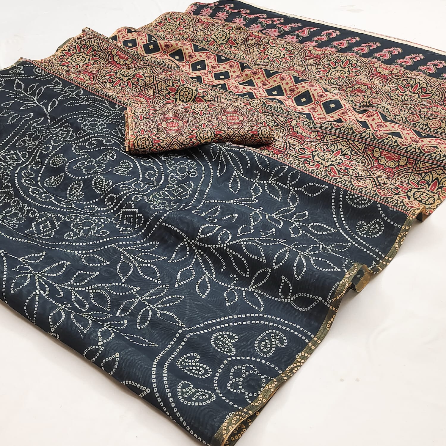 RajYog Kazari Series - Chanderi Kalamkari Saree Collection - M.R. Saree Emporium
