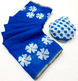 RajYog Lisha Soft Cotton Linen Saree with Zari Border - 8 Pcs Set - Wholesale