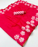 RajYog Lisha Soft Cotton Linen Saree with Zari Border - 8 Pcs Set - Wholesale