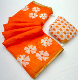 RajYog Lisha Soft Cotton Linen Saree with Zari Border - 8 Pcs Set - Wholesale