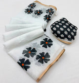 RajYog Lisha Soft Cotton Linen Saree with Zari Border - 8 Pcs Set - Wholesale