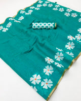 RajYog Lisha Soft Cotton Linen Saree with Zari Border - 8 Pcs Set - Wholesale