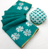 RajYog Lisha Soft Cotton Linen Saree with Zari Border - 8 Pcs Set - Wholesale