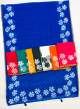 RajYog Lisha Soft Cotton Linen Saree with Zari Border - 8 Pcs Set - Wholesale
