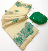RajYog RajMata Gauri Chanderi Cotton Jamdani Saree - M.R. Saree Emporium