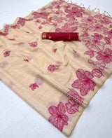 RajYog RajMata Gauri Chanderi Cotton Jamdani Saree - M.R. Saree Emporium