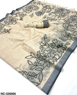 RajYog RajMata Nakshtra Cotton Jamdani Saree - M.R. Saree Emporium