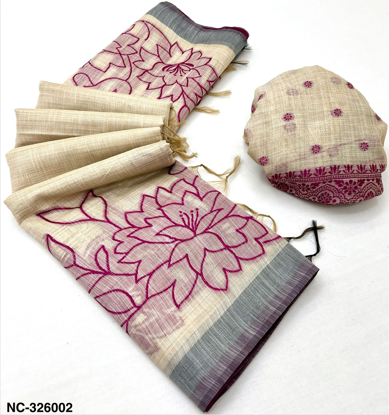 RajYog RajMata Nakshtra Cotton Jamdani Saree - M.R. Saree Emporium