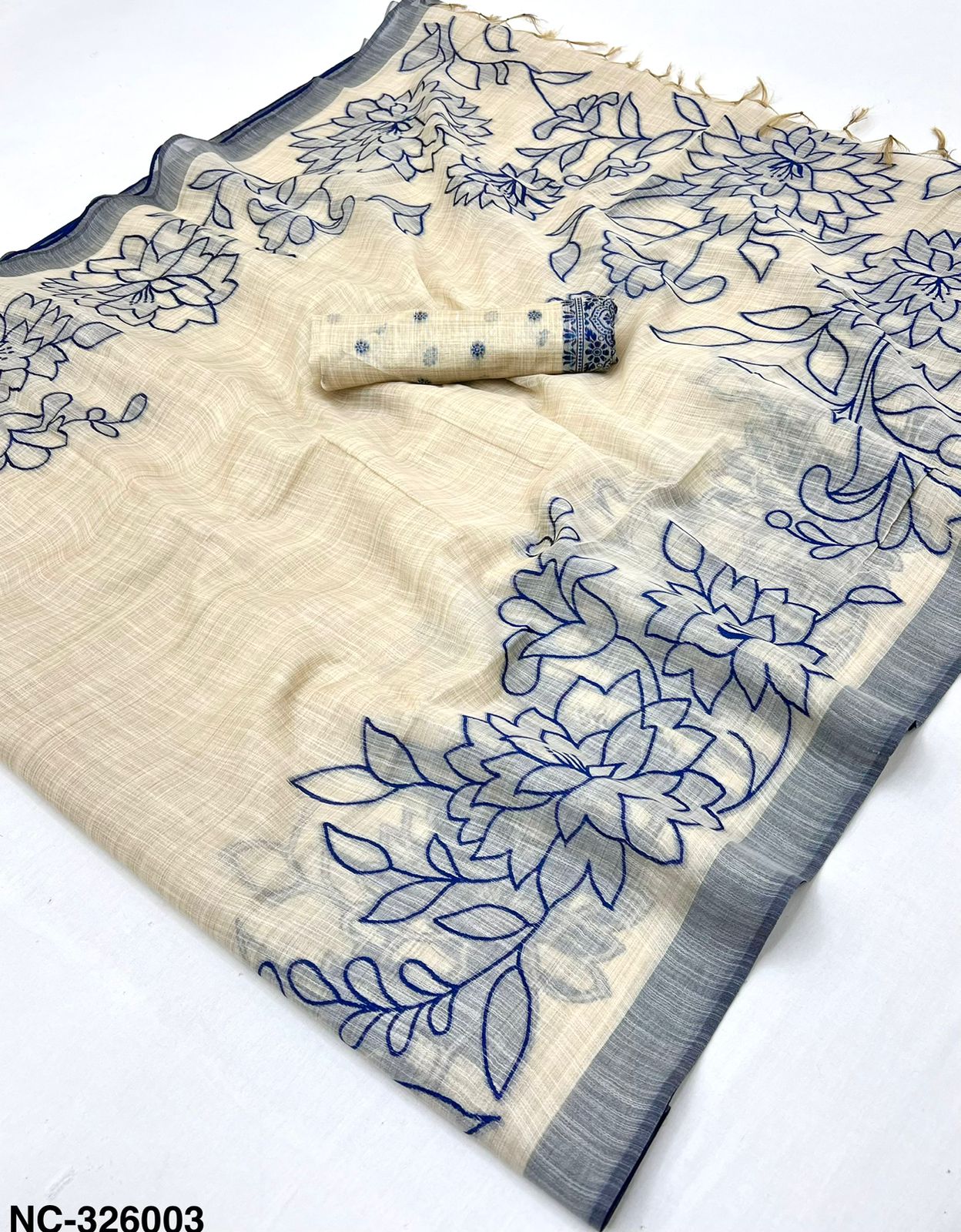 RajYog RajMata Nakshtra Cotton Jamdani Saree - M.R. Saree Emporium