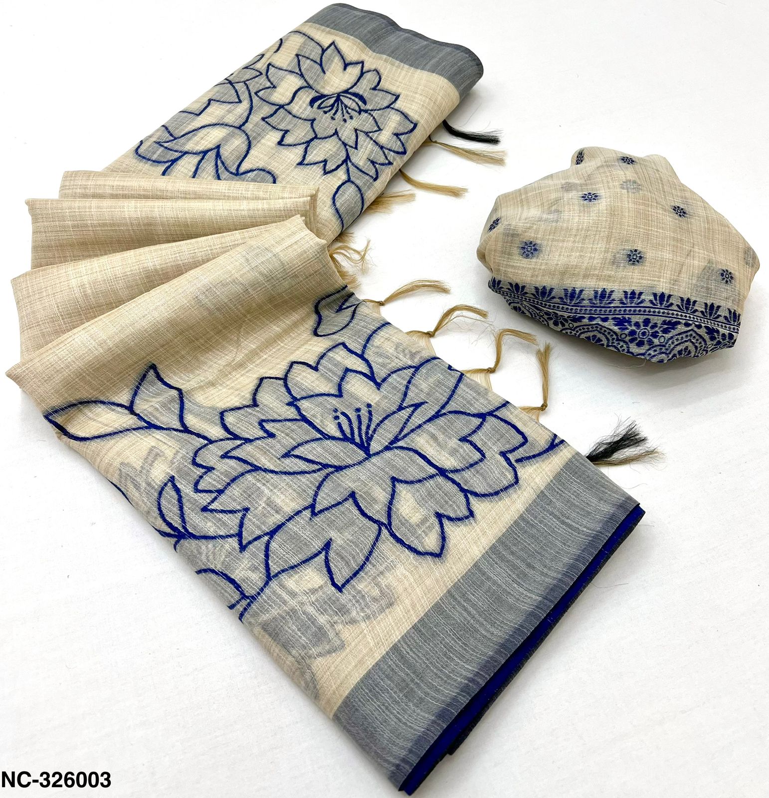 RajYog RajMata Nakshtra Cotton Jamdani Saree - M.R. Saree Emporium