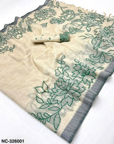 RajYog RajMata Nakshtra Cotton Jamdani Saree - M.R. Saree Emporium