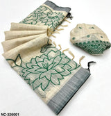RajYog RajMata Nakshtra Cotton Jamdani Saree - M.R. Saree Emporium