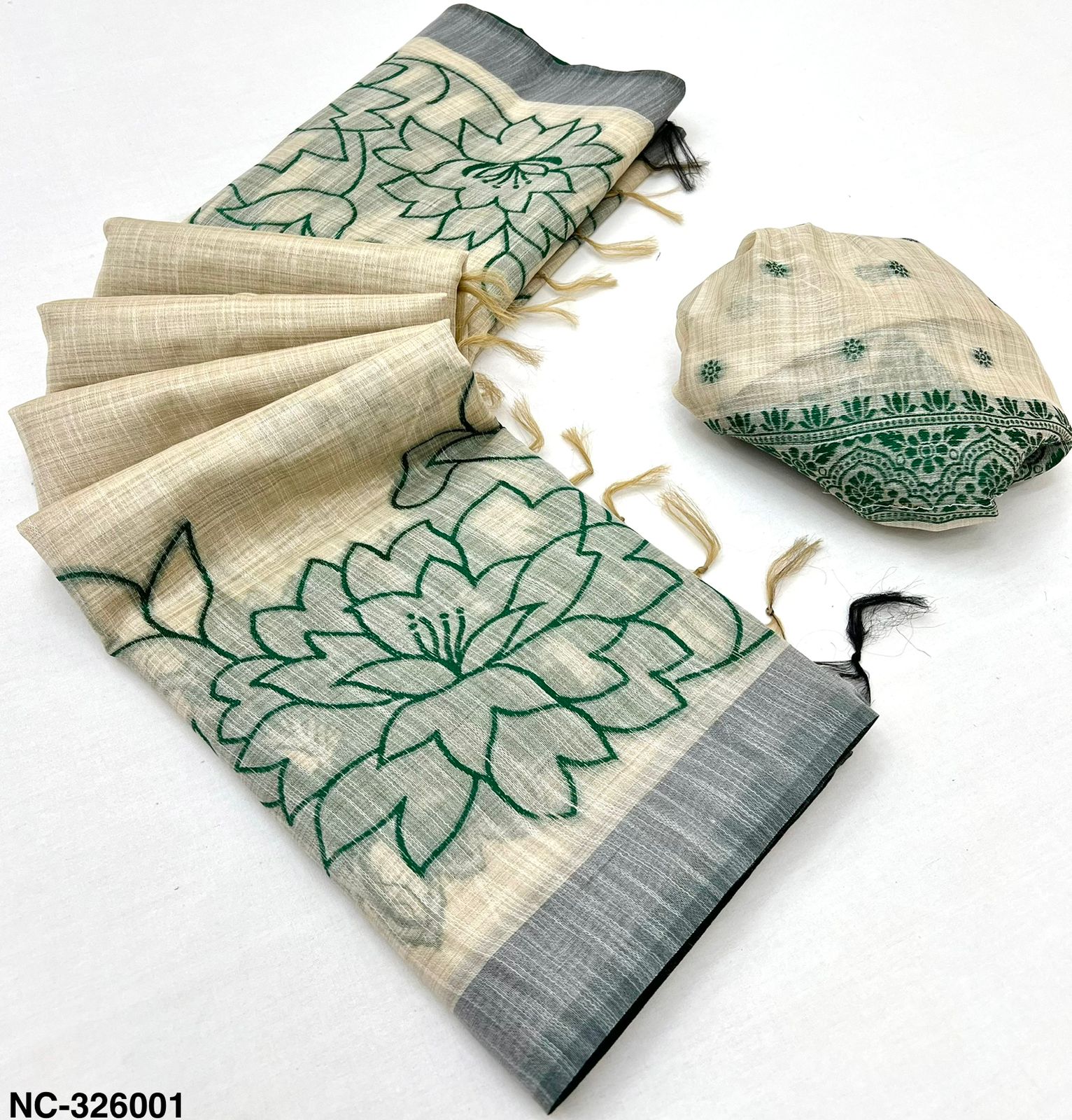 RajYog RajMata Nakshtra Cotton Jamdani Saree - M.R. Saree Emporium
