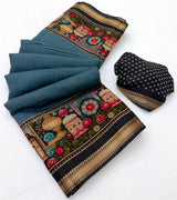 RajYog Taj Mul Cotton Printed Mul Cotton Saree with Zari Border - 6 Pcs Set - Wholesale
