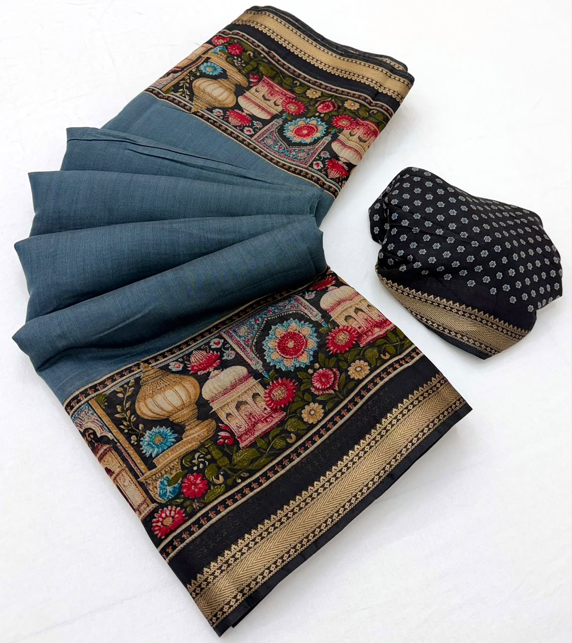 RajYog Taj Mul Cotton Printed Mul Cotton Saree with Zari Border - 6 Pcs Set - Wholesale