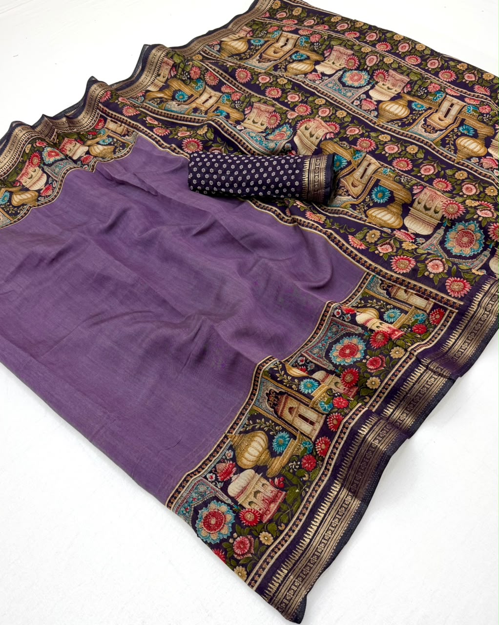 RajYog Taj Mul Cotton Printed Mul Cotton Saree with Zari Border - 6 Pcs Set - Wholesale