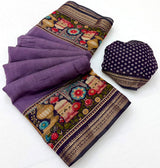 RajYog Taj Mul Cotton Printed Mul Cotton Saree with Zari Border - 6 Pcs Set - Wholesale