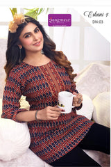 Rangmaya Eshani-4 Cotton 60/60 Tunic Collection - 8 PCS - Printed Short Tops - M.R. Saree Emporium