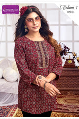 Rangmaya Eshani-4 Cotton 60/60 Tunic Collection - 8 PCS - Printed Short Tops - M.R. Saree Emporium