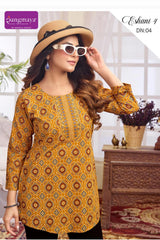 Rangmaya Eshani-4 Cotton 60/60 Tunic Collection - 8 PCS - Printed Short Tops - M.R. Saree Emporium