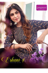 Rangmaya Eshani-4 Cotton 60/60 Tunic Collection - 8 PCS - Printed Short Tops - M.R. Saree Emporium