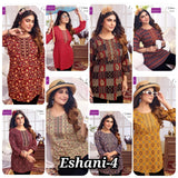 Rangmaya Eshani-4 Cotton 60/60 Tunic Collection - 8 PCS - Printed Short Tops - M.R. Saree Emporium