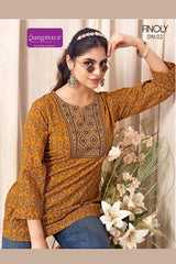 Rangmaya Finoly Cotton Tunic Collection - 8 PCS - Printed Short Tops - M.R. Saree Emporium