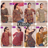 Rangmaya Finoly Cotton Tunic Collection - 8 PCS - Printed Short Tops - M.R. Saree Emporium