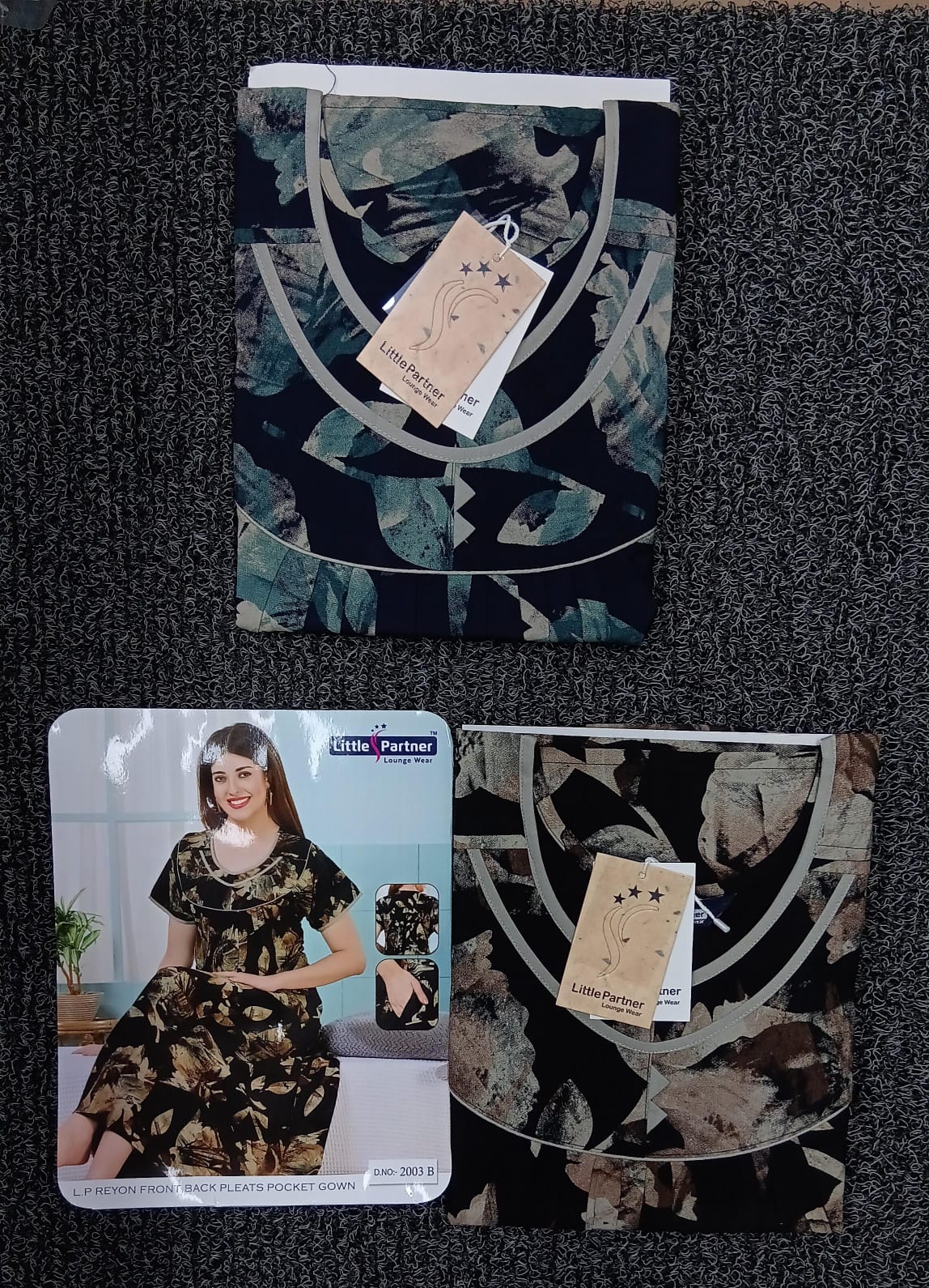 Premium Rayon Printed Nighty - 2 Pcs Set