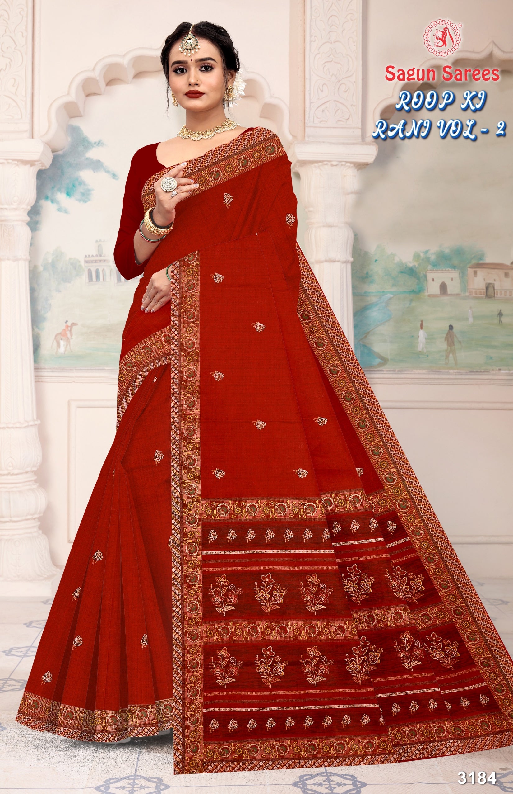 Roop Ki Rani Vol 2 Women's Cotton Woven Border Saree