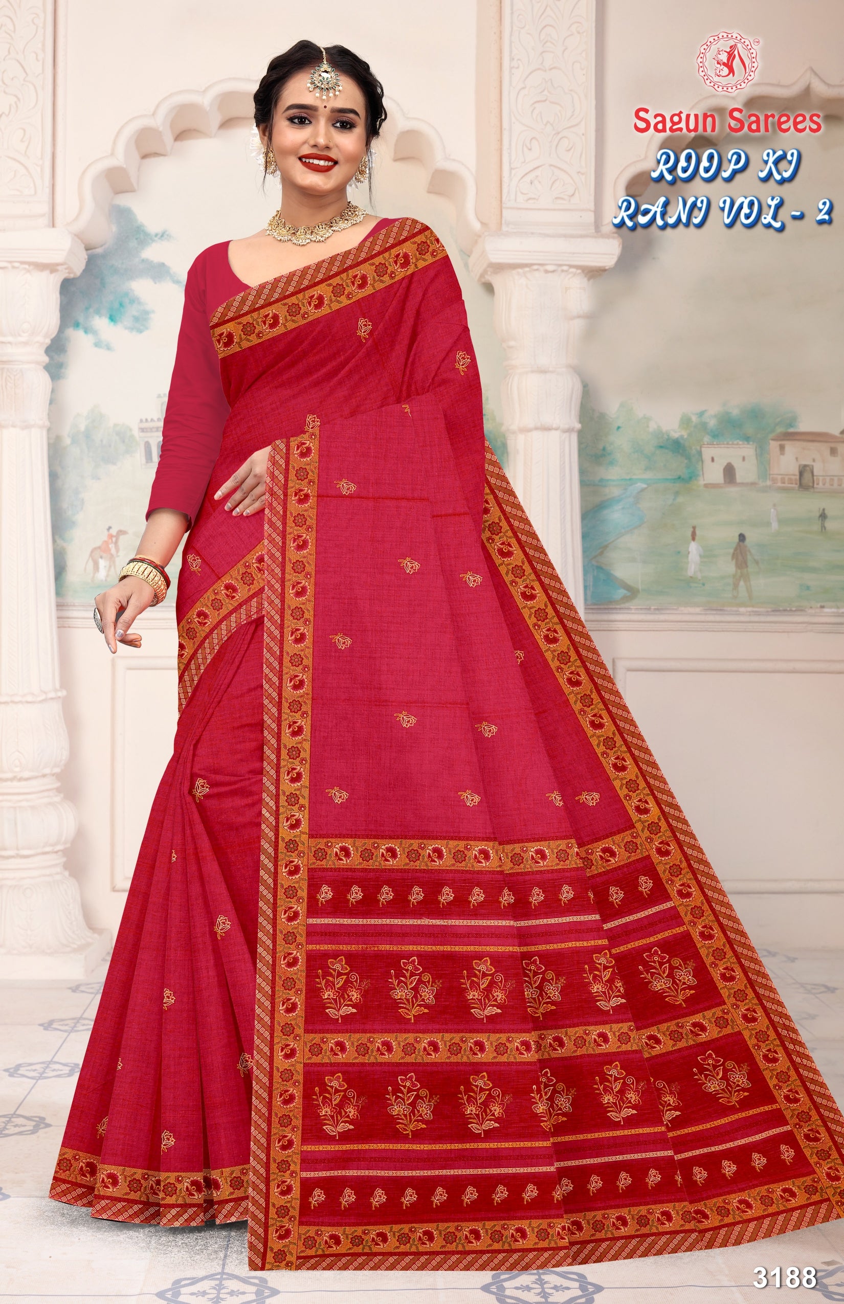 Roop Ki Rani Vol 2 Women's Cotton Woven Border Saree