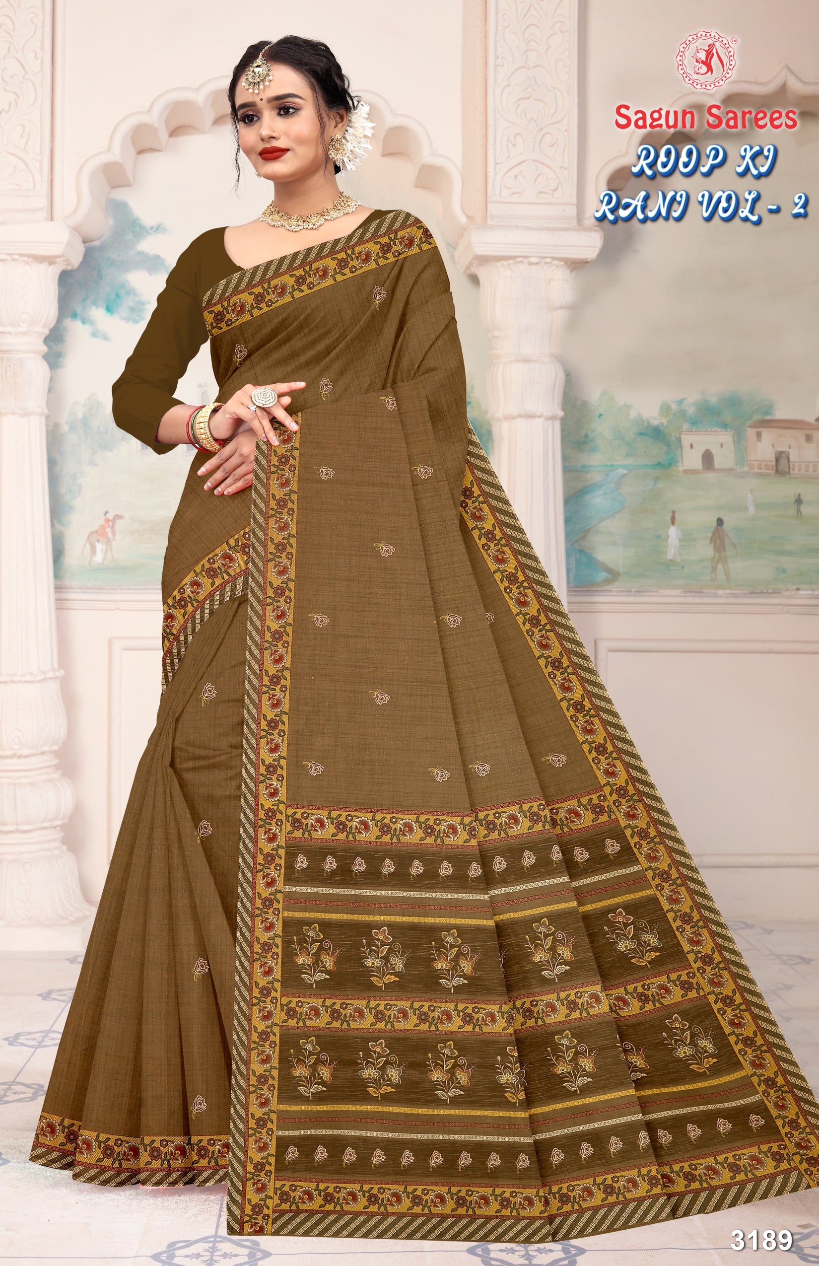 Roop Ki Rani Vol 2 Women's Cotton Woven Border Saree
