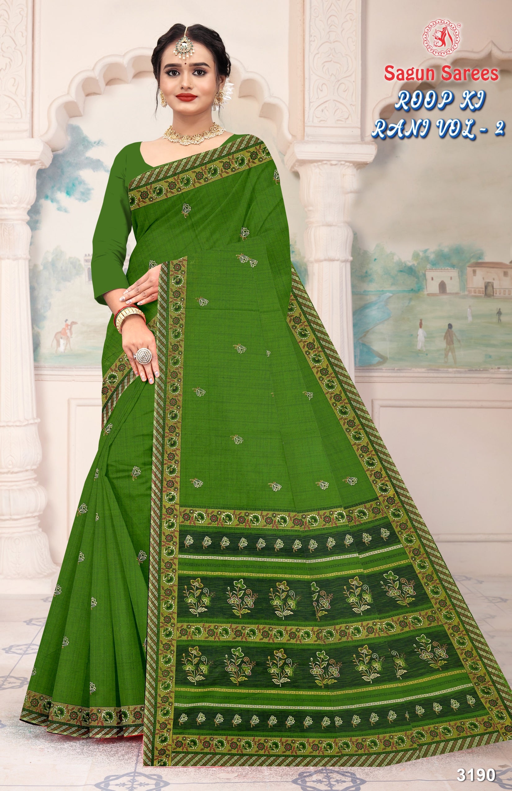 Roop Ki Rani Vol 2 Women's Cotton Woven Border Saree