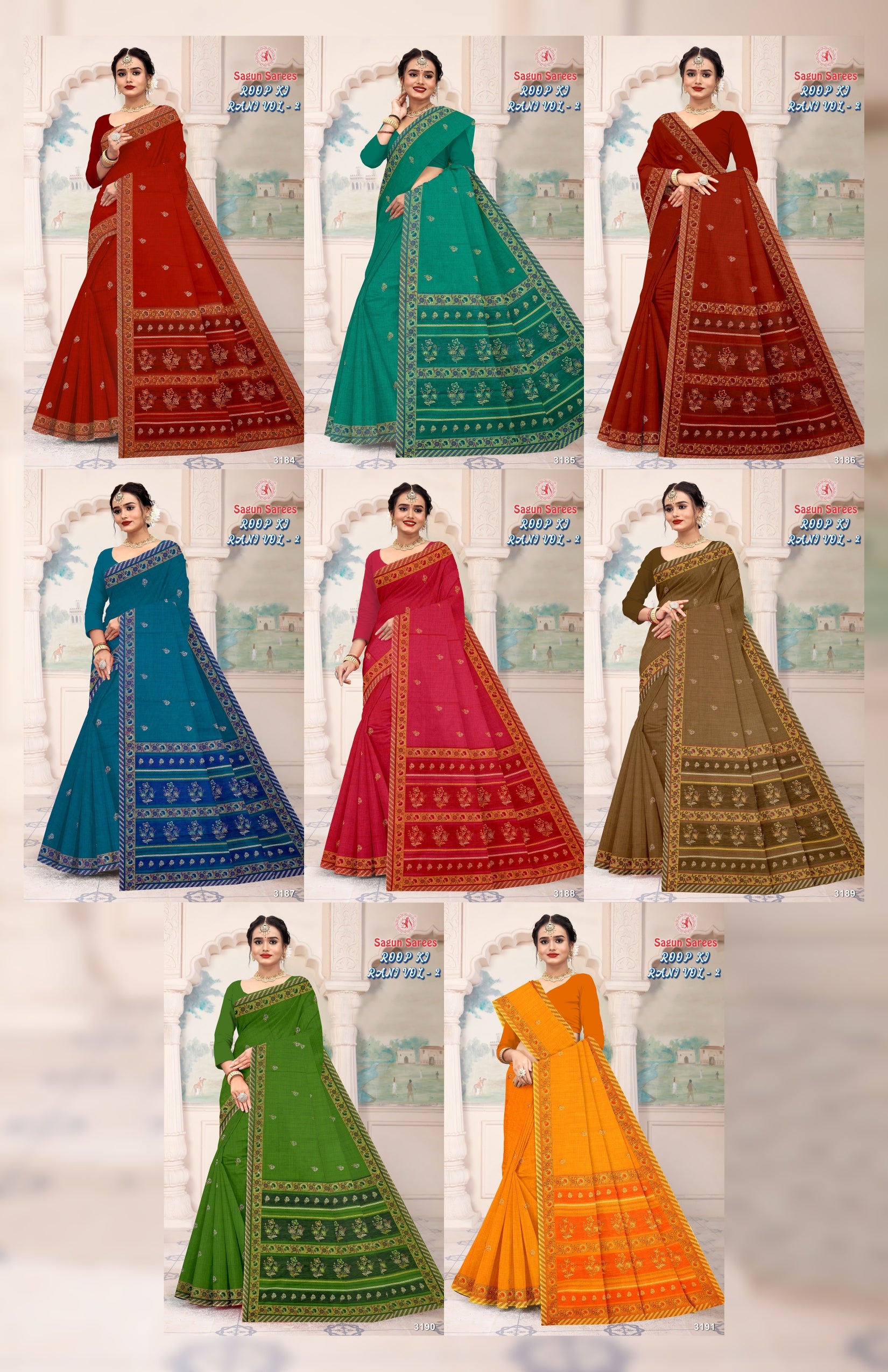Roop Ki Rani Vol 2 Women's Cotton Woven Border Saree