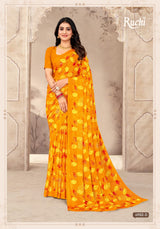 Ruchi Super Star Chiffon Saree - Designer Printed Daily Wear Collection - M.R. Saree Emporium
