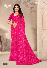 Ruchi Super Star Chiffon Saree - Designer Printed Daily Wear Collection - M.R. Saree Emporium
