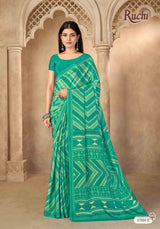 Ruchi Vedanta Silk-55 Silk Crepe Saree - 12 Pcs Set - Wholesale
