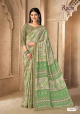 Ruchi Vedanta Silk-55 Silk Crepe Saree - 12 Pcs Set - Wholesale