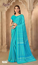 Ruchi Vedanta Silk-55 Silk Crepe Saree - 12 Pcs Set - Wholesale