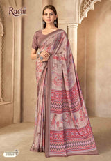Ruchi Vedanta Silk-55 Silk Crepe Saree - 12 Pcs Set - Wholesale
