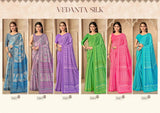 Ruchi Vedanta Silk-55 Silk Crepe Saree - 12 Pcs Set - Wholesale