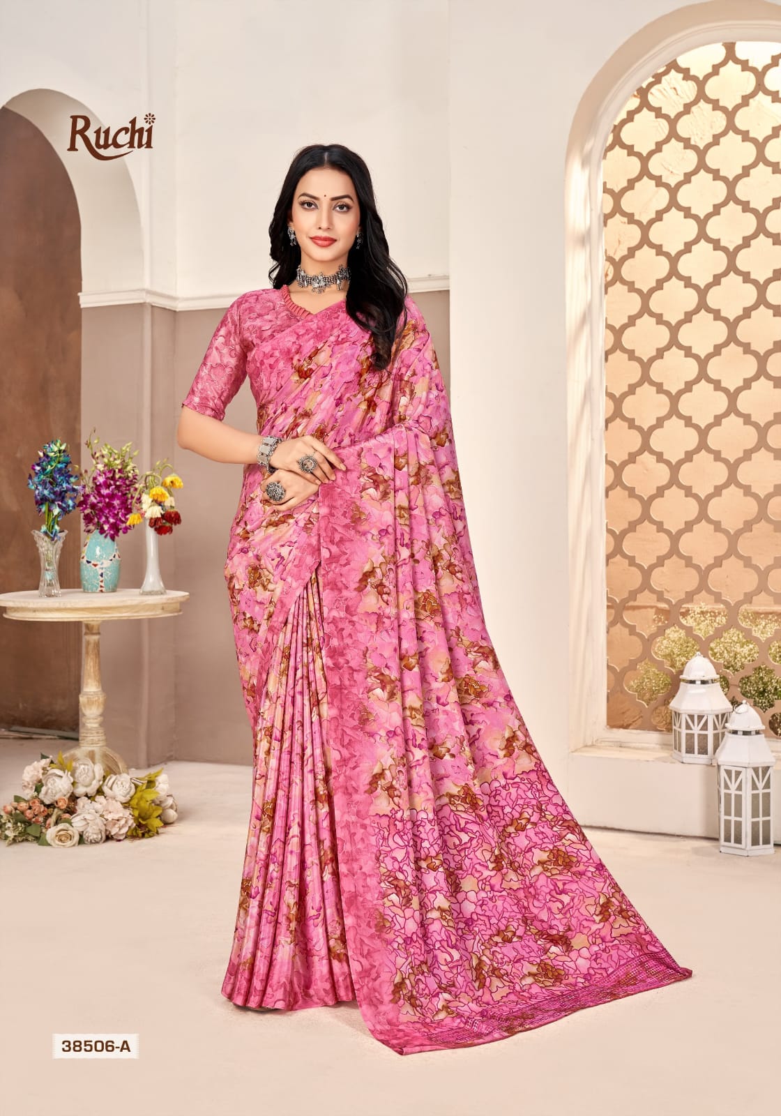 Ruchi Vedanta Silk Saree Crepe Wholesale Surat Set