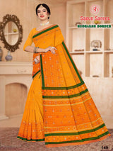 RUDRAKSH BORDER Cotton Printed Saree with Designer Border - 8 Pcs Set