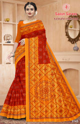 Sagun Sarees Sangini Chundri Cotton Saree Collection - 8 Pcs Set
